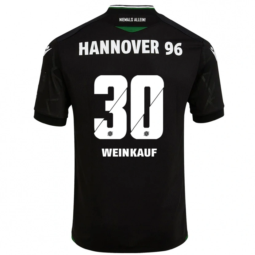 Danxen Niño Camiseta Leo Weinkauf #30 Negro Verde 2ª Equipación 2025/26 La Camisa