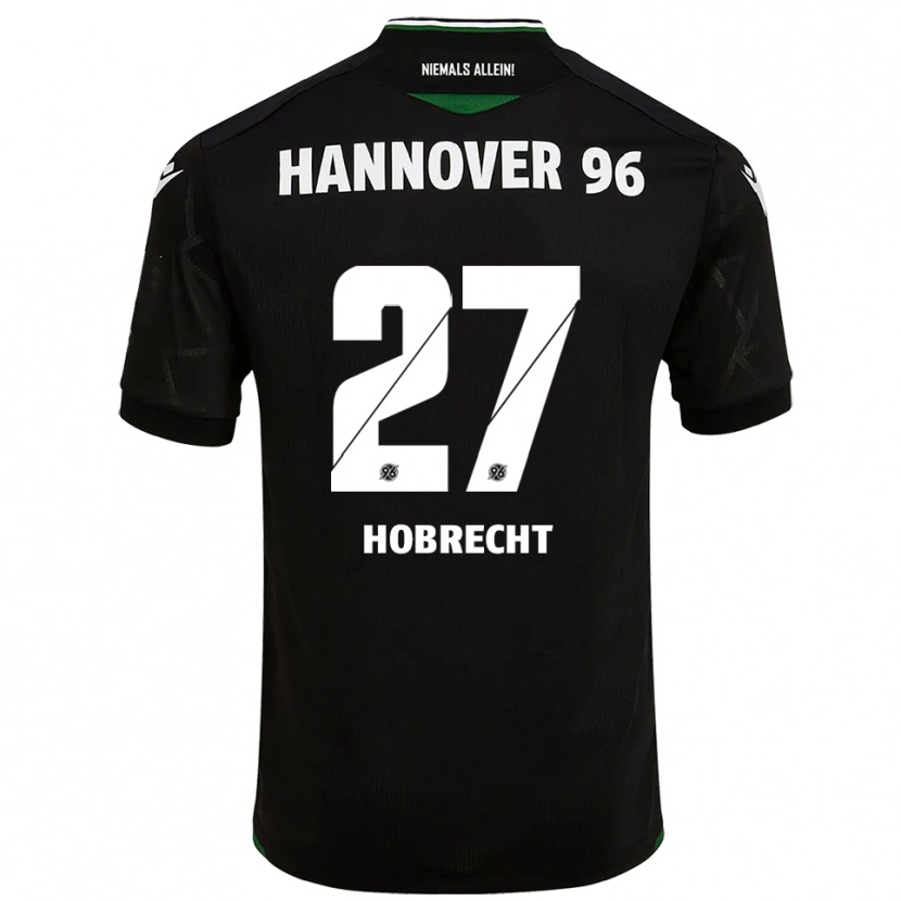 Danxen Niño Camiseta Tom Hobrecht #27 Negro Verde 2ª Equipación 2025/26 La Camisa