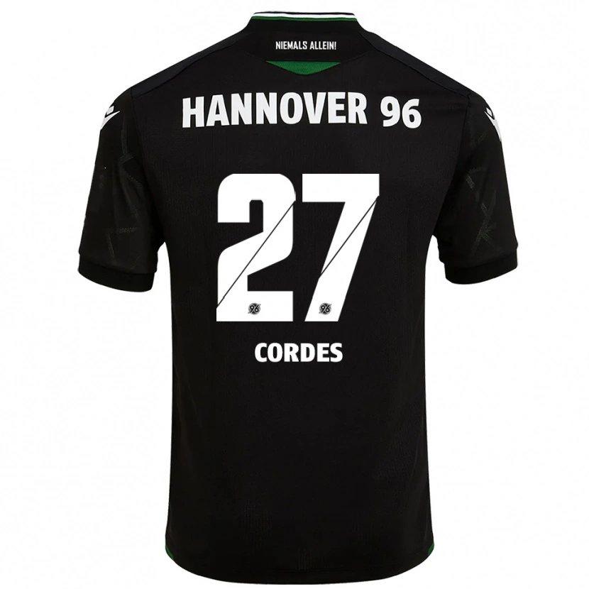 Danxen Niño Camiseta Leticia Cordes #27 Negro Verde 2ª Equipación 2025/26 La Camisa