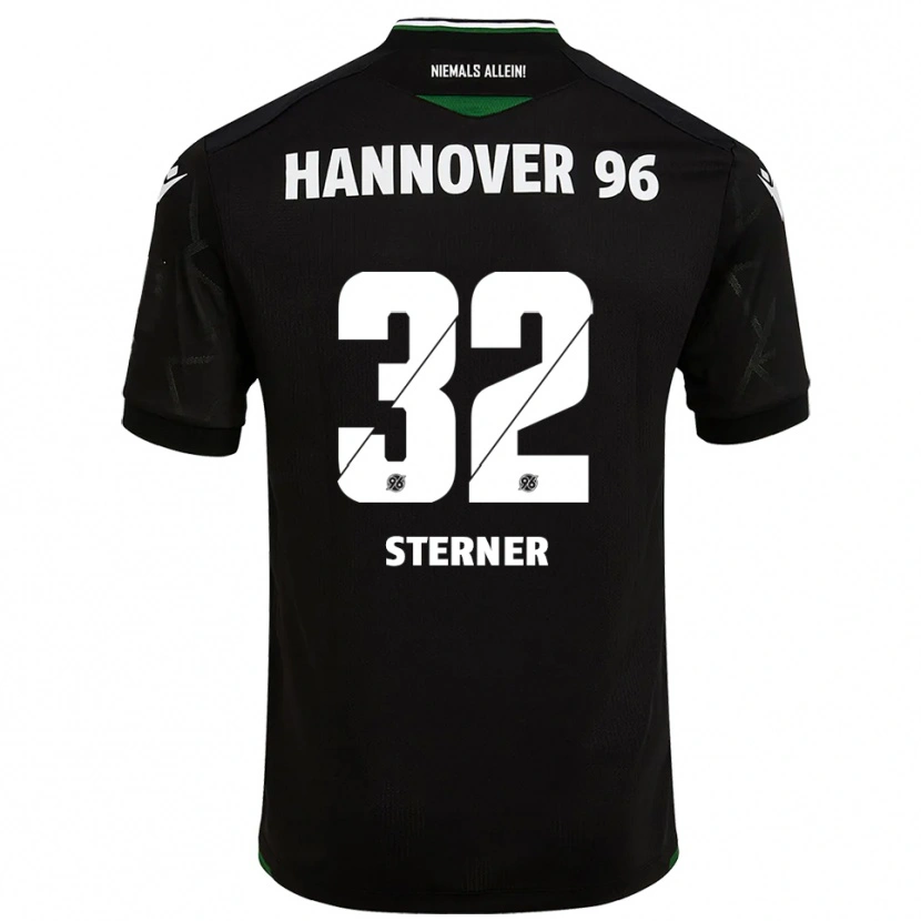 Danxen Niño Camiseta Jonas Sterner #32 Negro Verde 2ª Equipación 2025/26 La Camisa