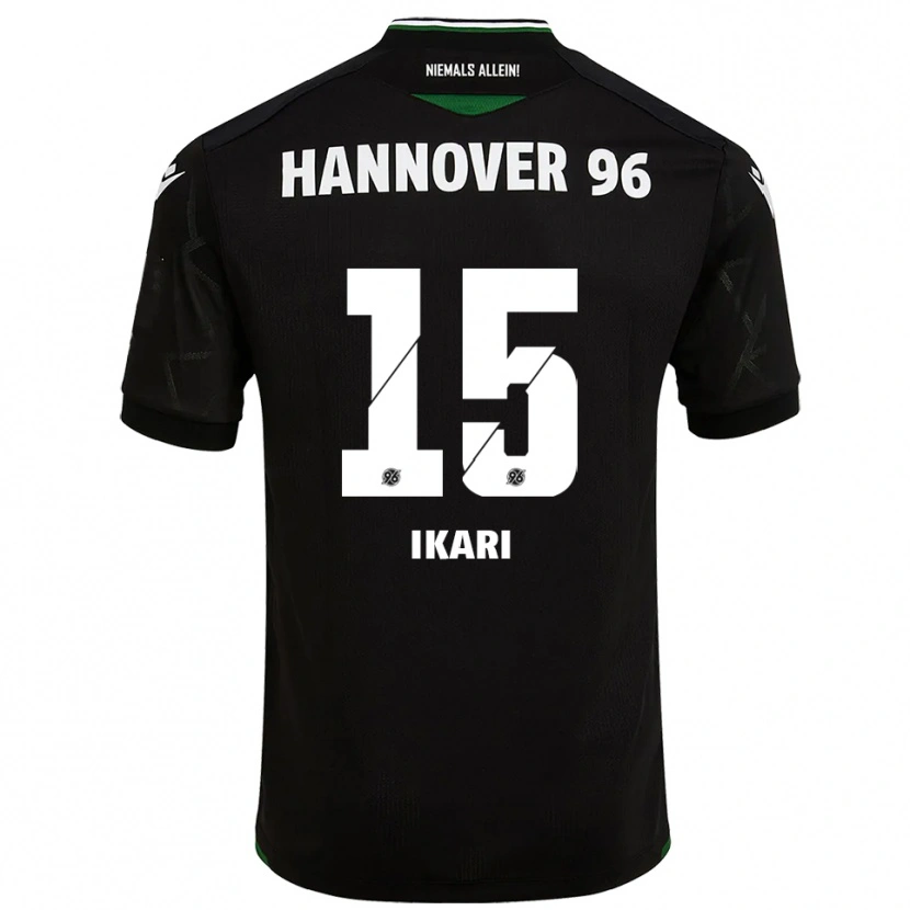 Danxen Niño Camiseta Asuma Ikari #15 Negro Verde 2ª Equipación 2025/26 La Camisa