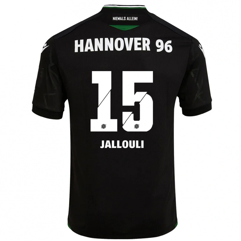 Danxen Niño Camiseta Marouan Jallouli #15 Negro Verde 2ª Equipación 2025/26 La Camisa