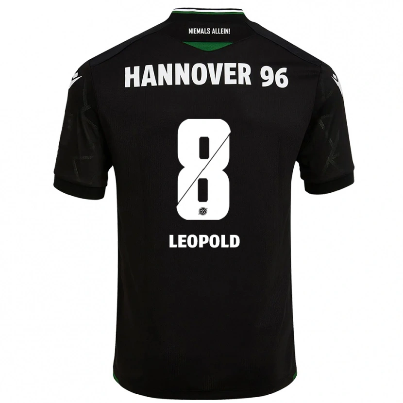 Danxen Niño Camiseta Enzo Leopold #8 Negro Verde 2ª Equipación 2025/26 La Camisa