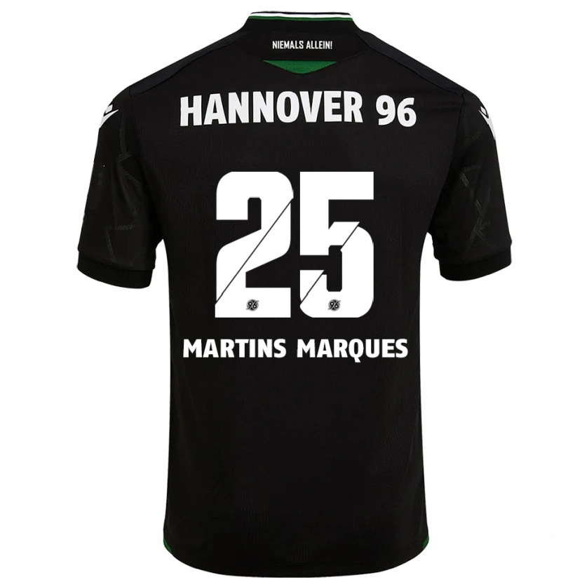 Danxen Niño Camiseta Rafael Martins Marques #25 Negro Verde 2ª Equipación 2025/26 La Camisa