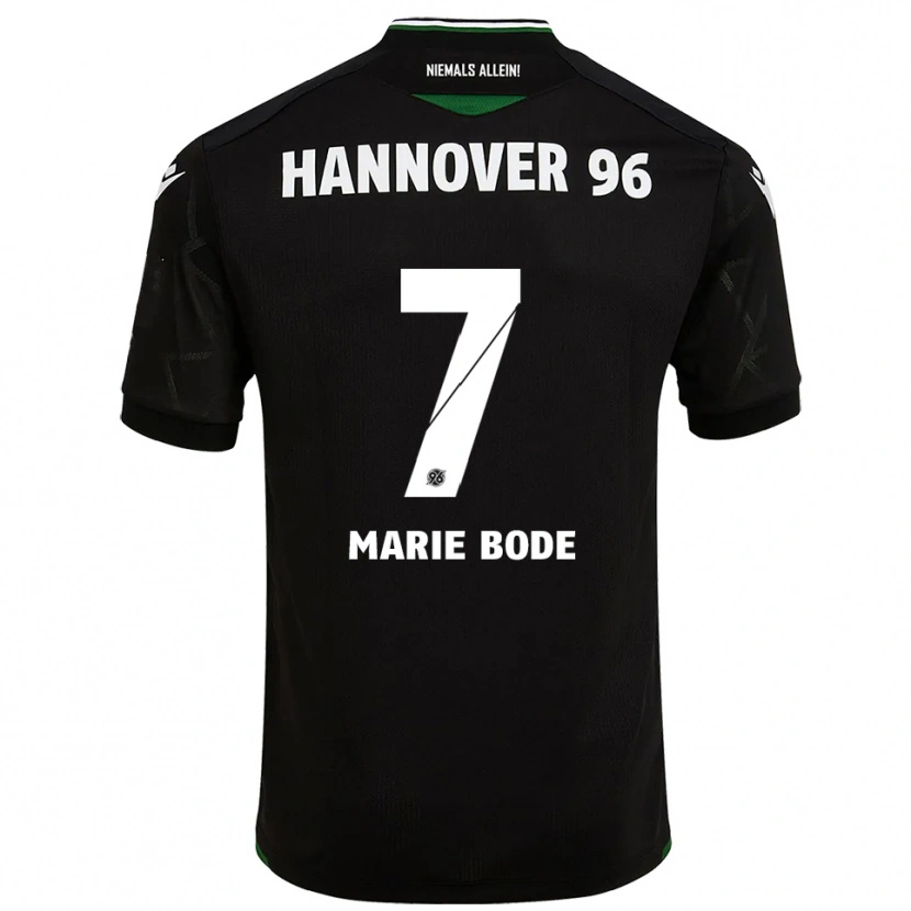 Danxen Niño Camiseta Bente Marie Bode #7 Negro Verde 2ª Equipación 2025/26 La Camisa