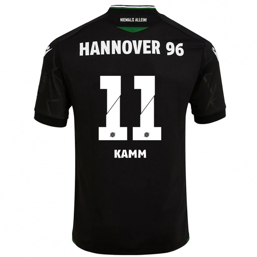 Danxen Niño Camiseta Jannis Kamm #11 Negro Verde 2ª Equipación 2025/26 La Camisa