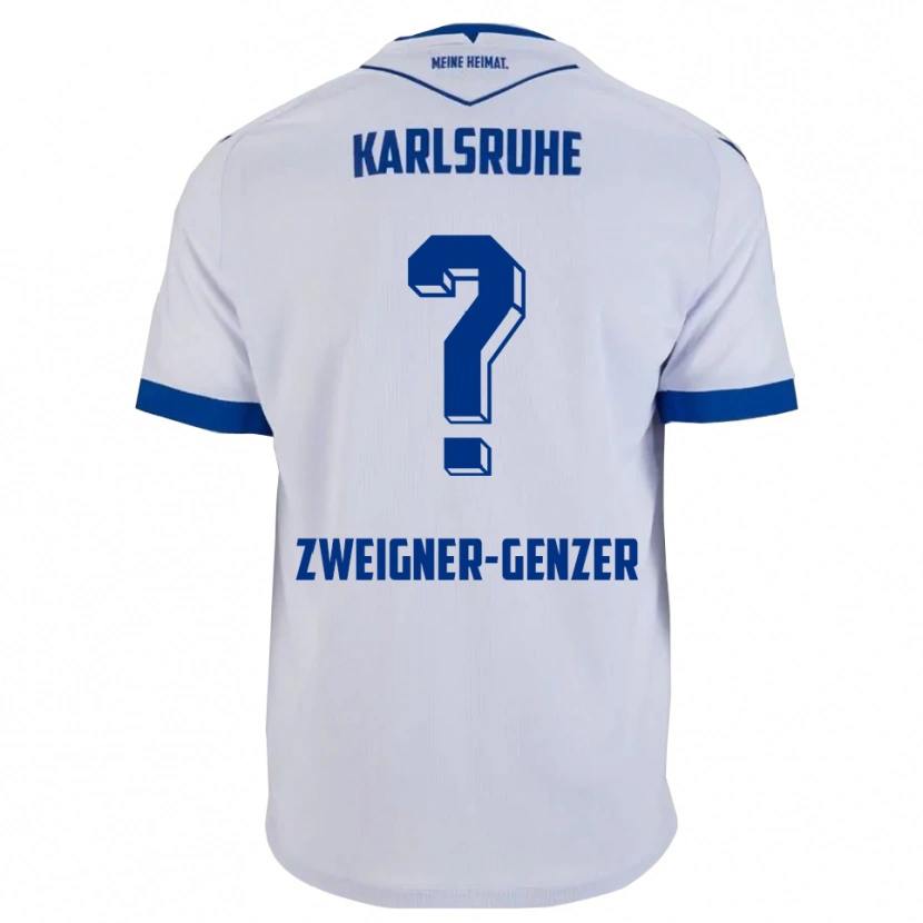 Danxen Niño Camiseta Melissa Zweigner-Genzer #0 Blanco Azul 2ª Equipación 2025/26 La Camisa