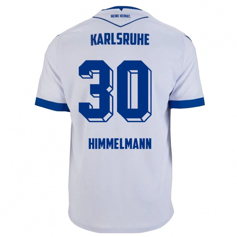 Danxen Niño Camiseta Robin Himmelmann #30 Blanco Azul 2ª Equipación 2025/26 La Camisa
