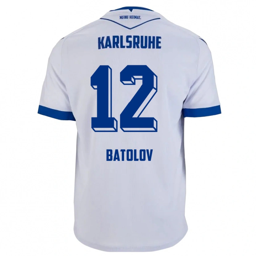 Danxen Niño Camiseta Leon Batolov #12 Blanco Azul 2ª Equipación 2025/26 La Camisa