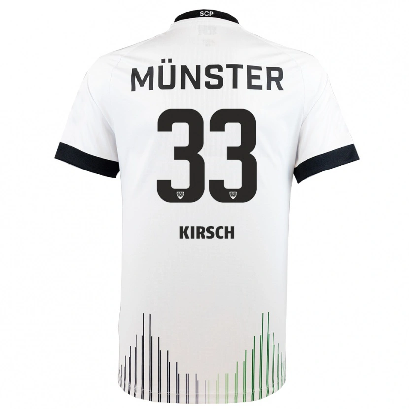 Danxen Niño Camiseta Marian Kirsch #33 Blanco Negro 2ª Equipación 2025/26 La Camisa