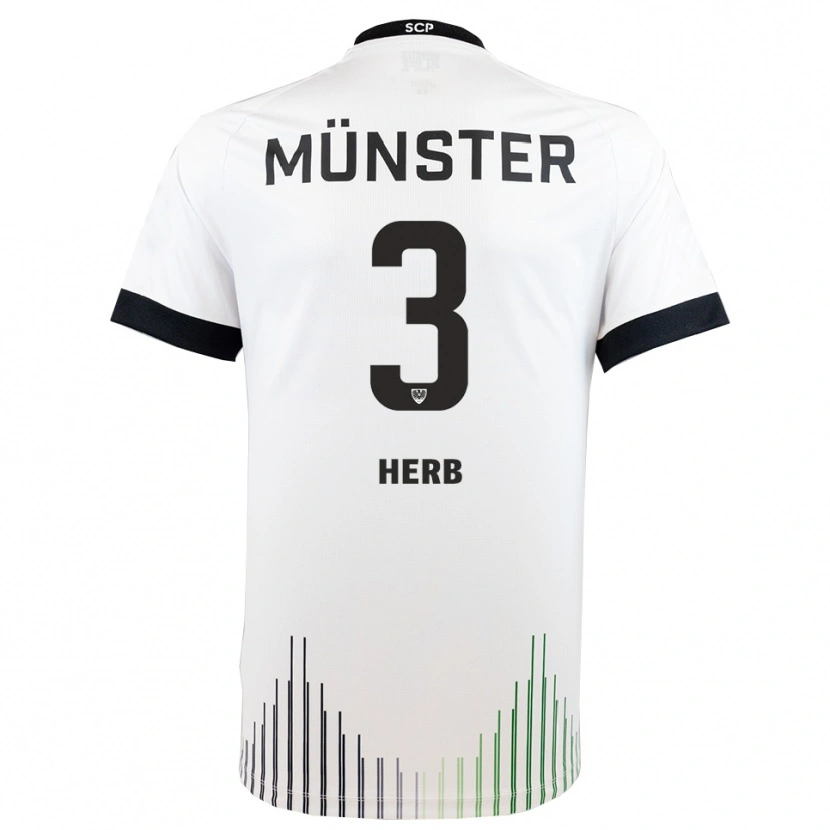 Danxen Niño Camiseta Lukas Herb #3 Blanco Negro 2ª Equipación 2025/26 La Camisa
