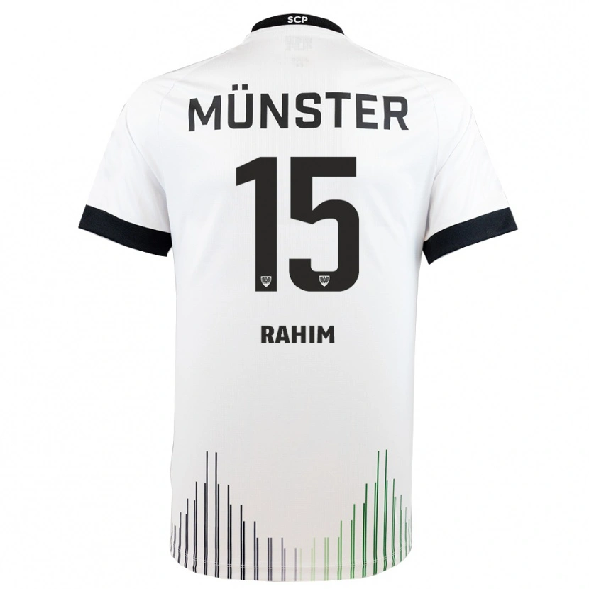 Danxen Niño Camiseta David Rahim #15 Blanco Negro 2ª Equipación 2025/26 La Camisa