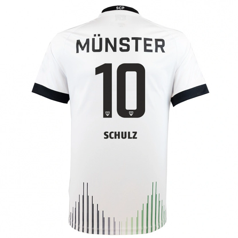 Danxen Niño Camiseta Marvin Schulz #10 Blanco Negro 2ª Equipación 2025/26 La Camisa