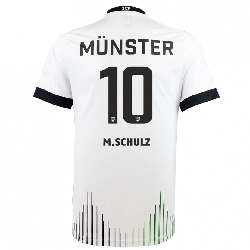 Danxen Niño Camiseta Marvin Schulz #10 Blanco Negro 2ª Equipación 2025/26 La Camisa
