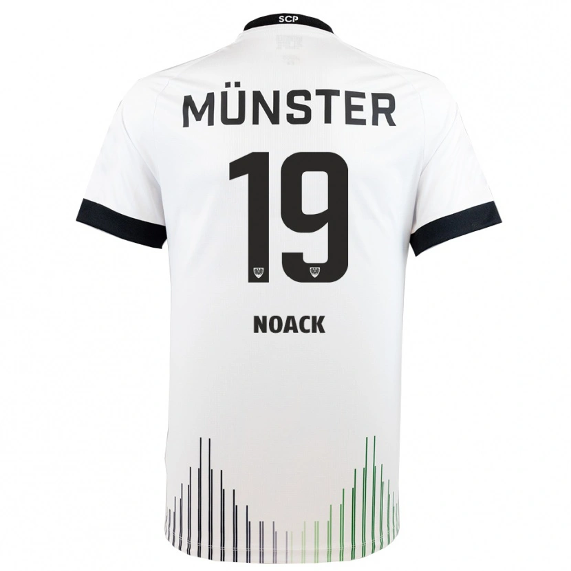 Danxen Niño Camiseta Finn Noack #19 Blanco Negro 2ª Equipación 2025/26 La Camisa