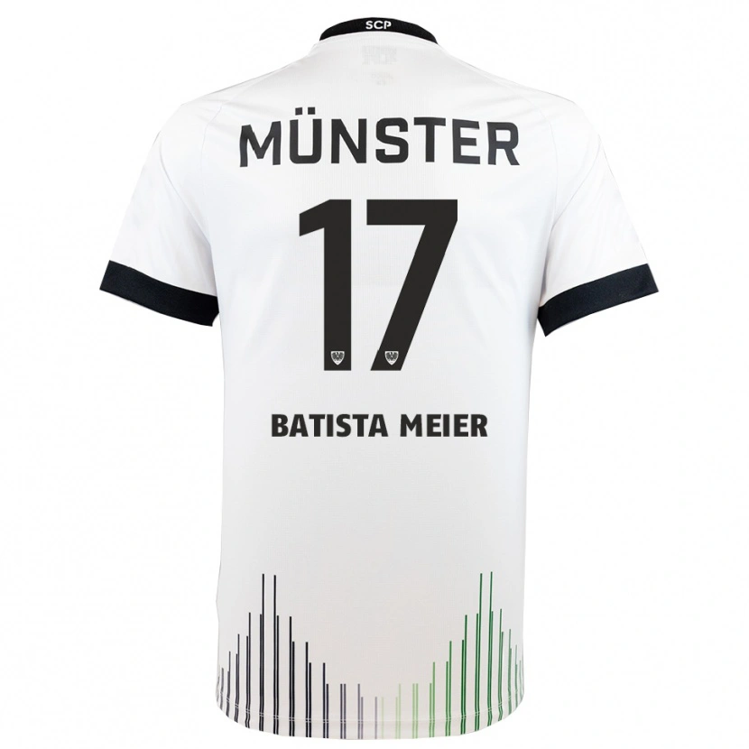Danxen Niño Camiseta Oliver Batista Meier #17 Blanco Negro 2ª Equipación 2025/26 La Camisa