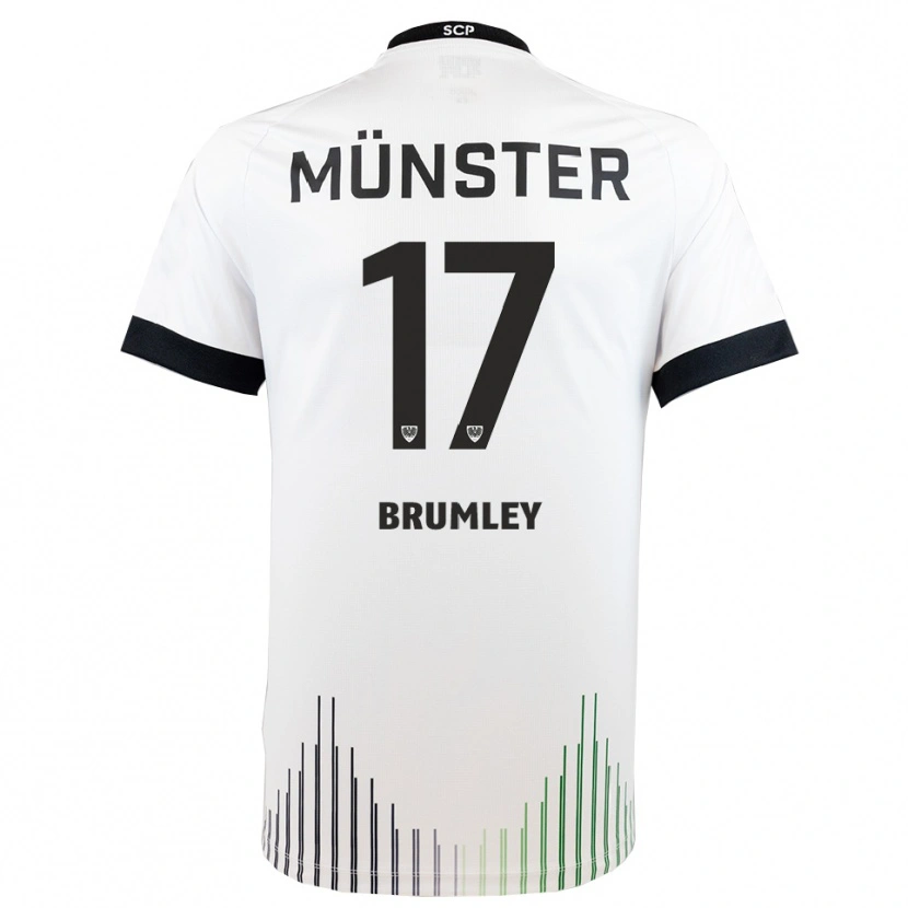 Danxen Niño Camiseta Florian Brumley #17 Blanco Negro 2ª Equipación 2025/26 La Camisa
