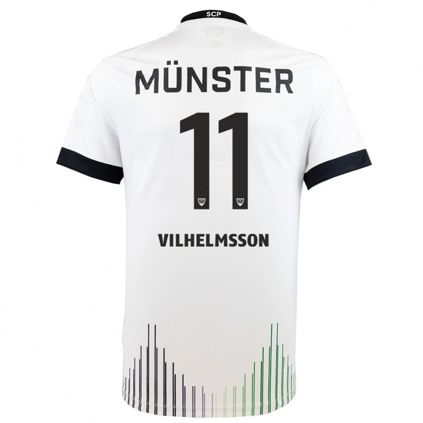 Danxen Niño Camiseta Oscar Vilhelmsson #11 Blanco Negro 2ª Equipación 2025/26 La Camisa