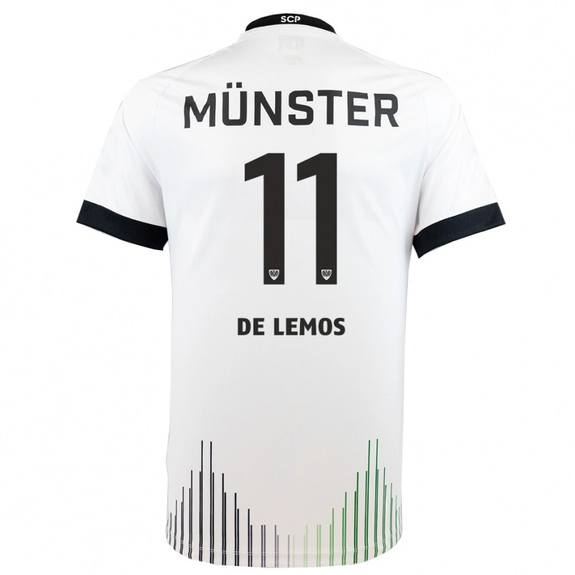Danxen Niño Camiseta Emmanuel De Lemos #11 Blanco Negro 2ª Equipación 2025/26 La Camisa