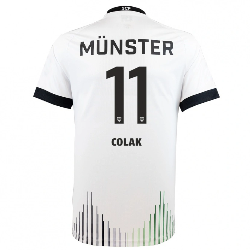 Danxen Niño Camiseta Alper Colak #11 Blanco Negro 2ª Equipación 2025/26 La Camisa