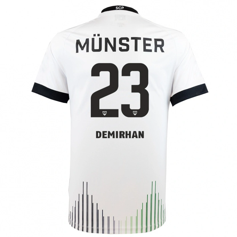 Danxen Niño Camiseta Mikail Demirhan #23 Blanco Negro 2ª Equipación 2025/26 La Camisa