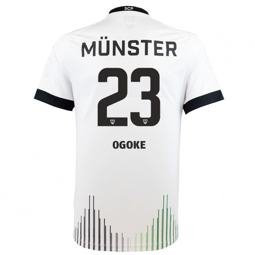 Danxen Niño Camiseta Desmond Ogoke #23 Blanco Negro 2ª Equipación 2025/26 La Camisa