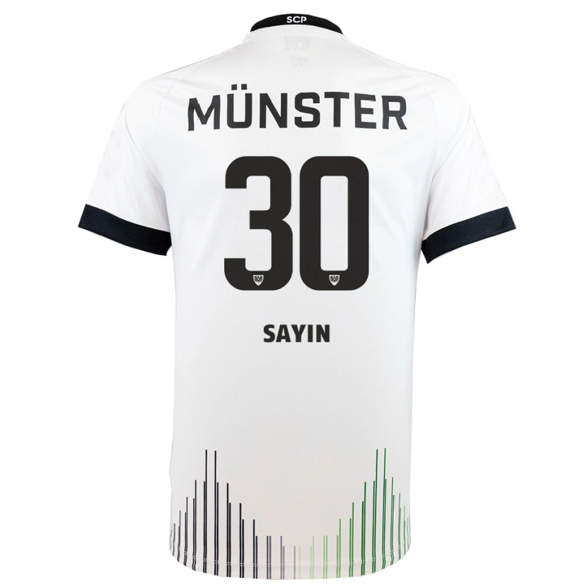 Danxen Niño Camiseta Melih Sayin #30 Blanco Negro 2ª Equipación 2025/26 La Camisa