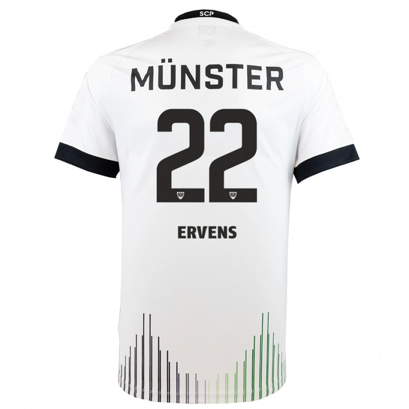 Danxen Niño Camiseta Paul Ervens #22 Blanco Negro 2ª Equipación 2025/26 La Camisa
