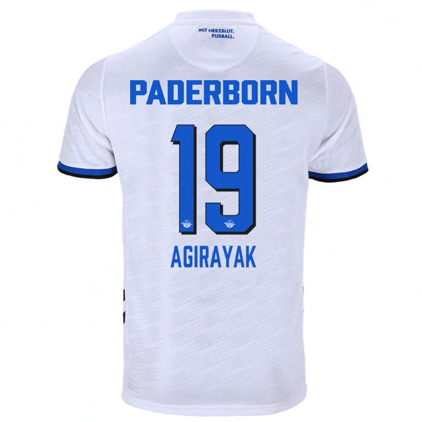 Danxen Niño Camiseta Cihan Agirayak #19 Blanco Azul 2ª Equipación 2025/26 La Camisa