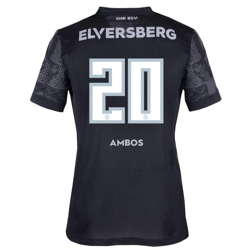 Danxen Niño Camiseta Marlon Ambos #20 Negro Gris 2ª Equipación 2025/26 La Camisa