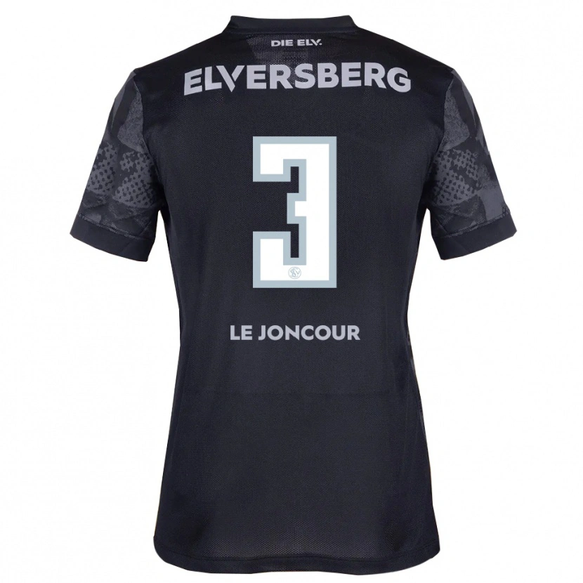 Danxen Niño Camiseta Florian Le Joncour #3 Negro Gris 2ª Equipación 2025/26 La Camisa