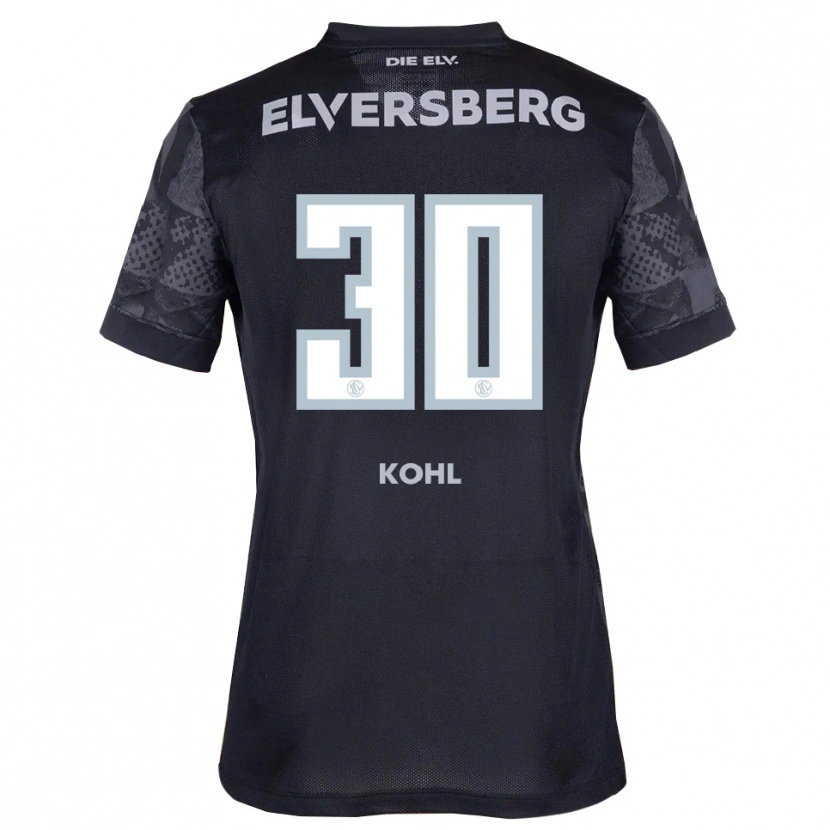 Danxen Niño Camiseta Florian Kohl #30 Negro Gris 2ª Equipación 2025/26 La Camisa