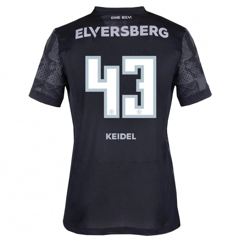 Danxen Niño Camiseta Felix Keidel #43 Negro Gris 2ª Equipación 2025/26 La Camisa