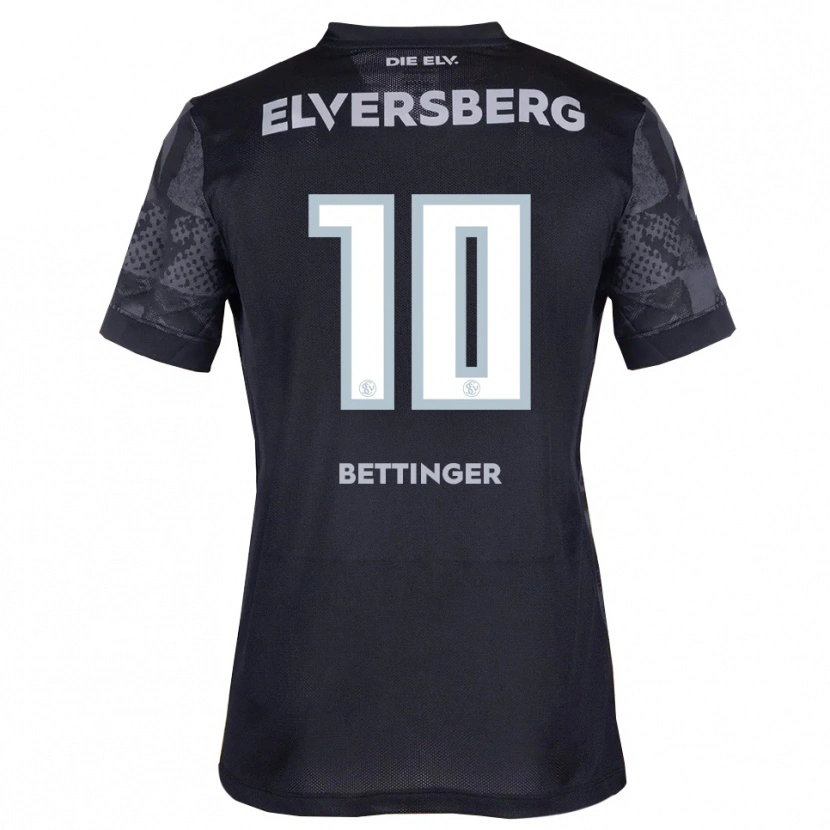 Danxen Niño Camiseta Pierre Bettinger #10 Negro Gris 2ª Equipación 2025/26 La Camisa