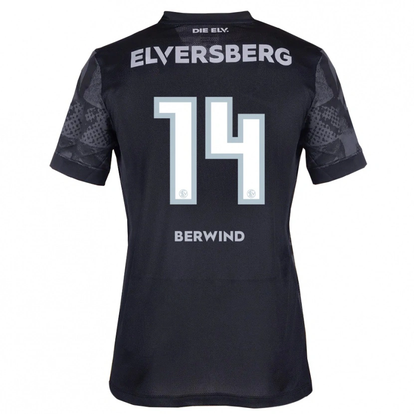 Danxen Niño Camiseta Lilli Berwind #14 Negro Gris 2ª Equipación 2025/26 La Camisa
