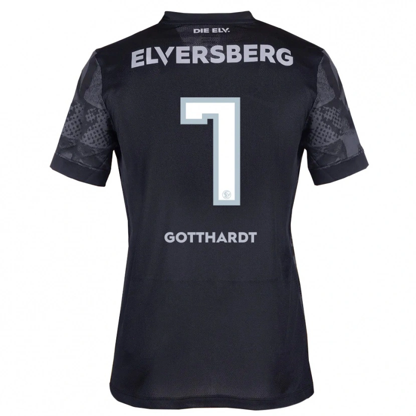 Danxen Niño Camiseta Tim Gotthardt #7 Negro Gris 2ª Equipación 2025/26 La Camisa