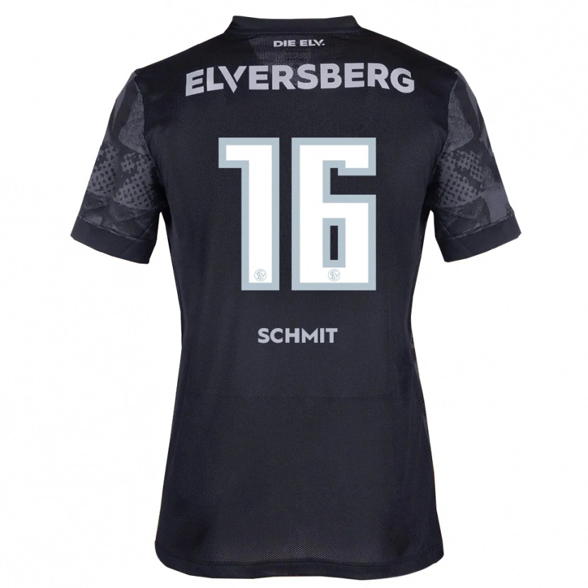 Danxen Niño Camiseta Leila Schmit #16 Negro Gris 2ª Equipación 2025/26 La Camisa
