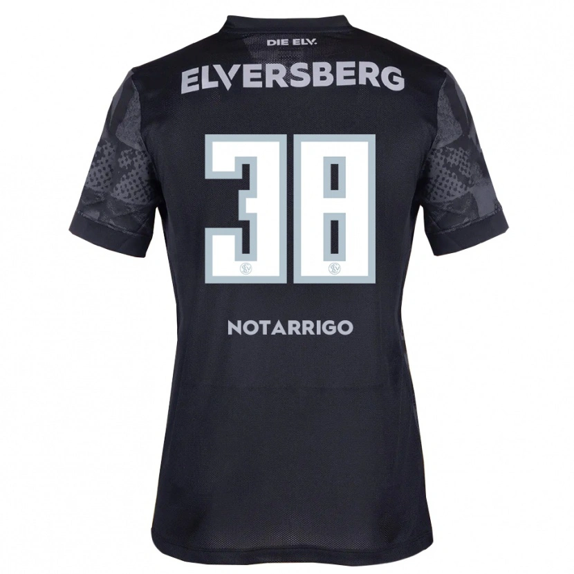Danxen Niño Camiseta Tyler Notarrigo #38 Negro Gris 2ª Equipación 2025/26 La Camisa