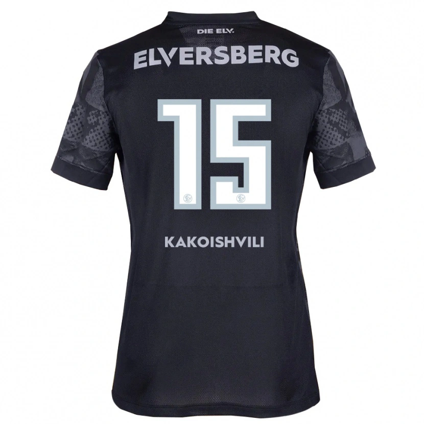 Danxen Niño Camiseta Dimitri Kakoishvili #15 Negro Gris 2ª Equipación 2025/26 La Camisa