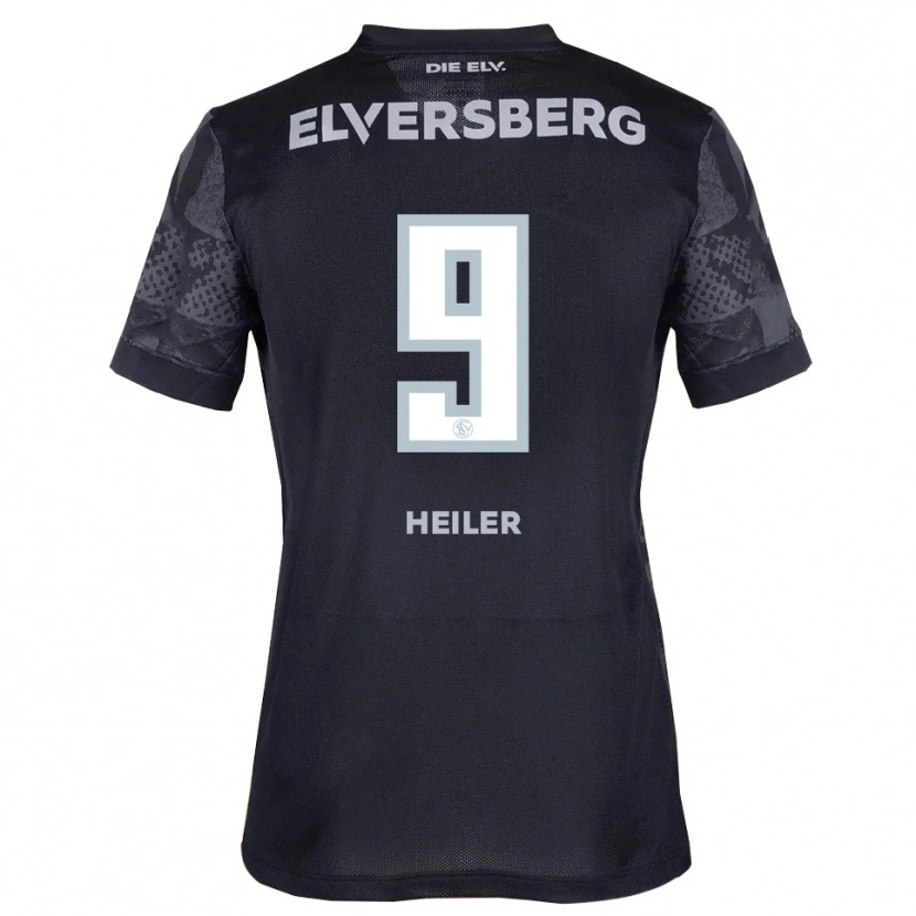 Danxen Niño Camiseta Luca Heiler #9 Negro Gris 2ª Equipación 2025/26 La Camisa