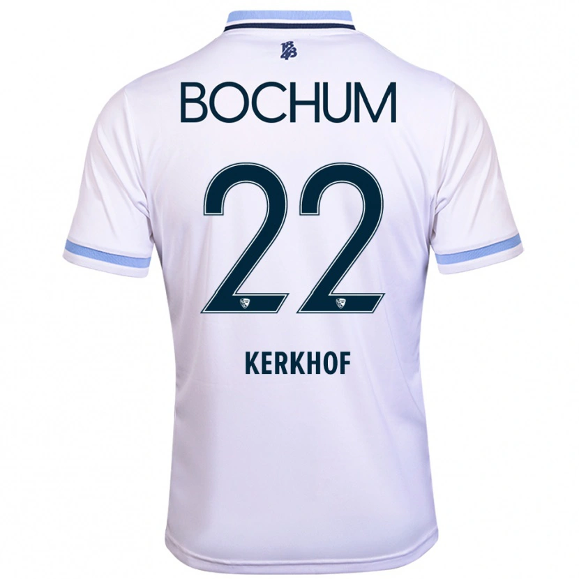 Danxen Niño Camiseta Nina Kerkhof #22 Blanco Azul Cielo 2ª Equipación 2025/26 La Camisa