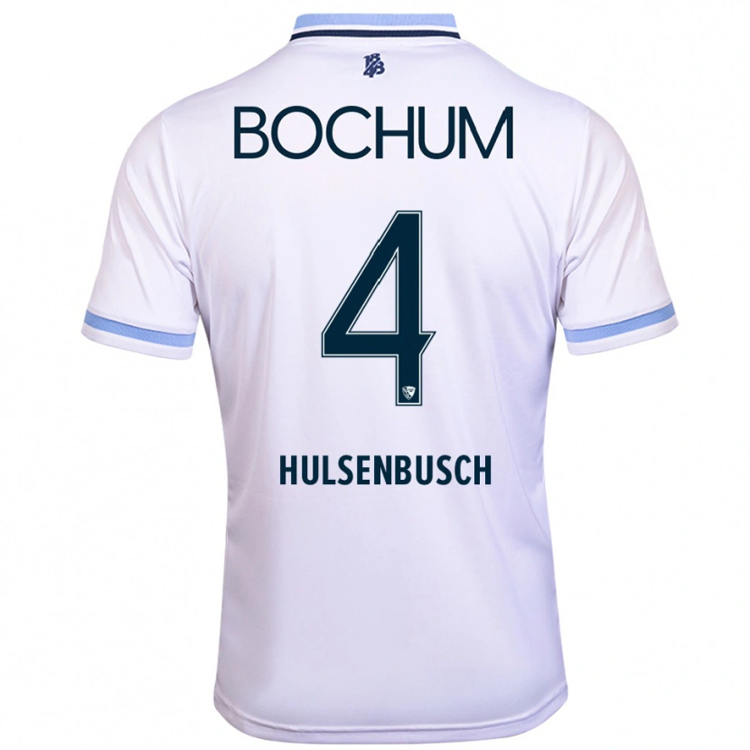Danxen Niño Camiseta Daniel Hülsenbusch #4 Blanco Azul Cielo 2ª Equipación 2025/26 La Camisa