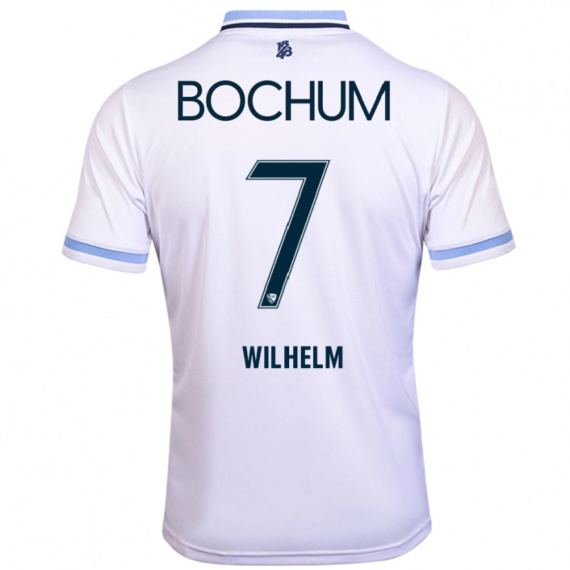 Danxen Niño Camiseta Mara Wilhelm #7 Blanco Azul Cielo 2ª Equipación 2025/26 La Camisa