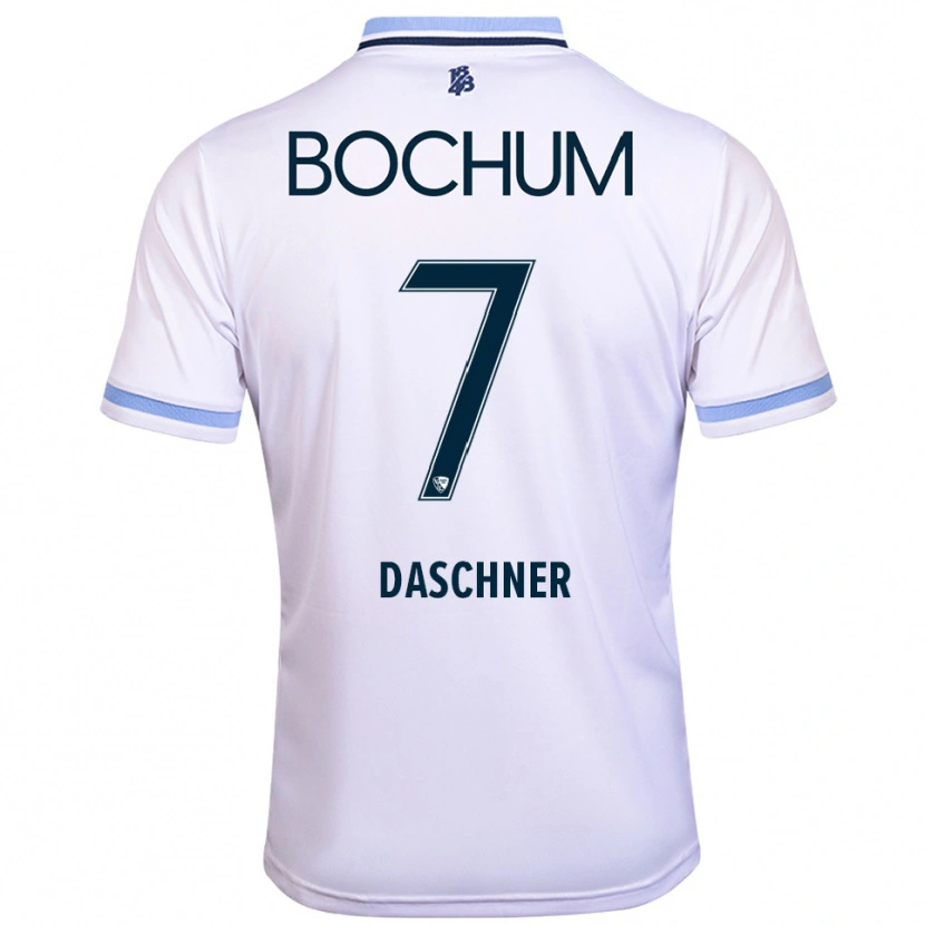 Danxen Niño Camiseta Lukas Daschner #7 Blanco Azul Cielo 2ª Equipación 2025/26 La Camisa