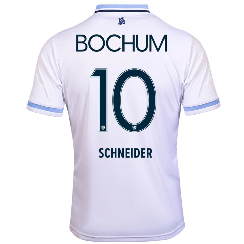 Danxen Niño Camiseta Ruben Schneider #10 Blanco Azul Cielo 2ª Equipación 2025/26 La Camisa