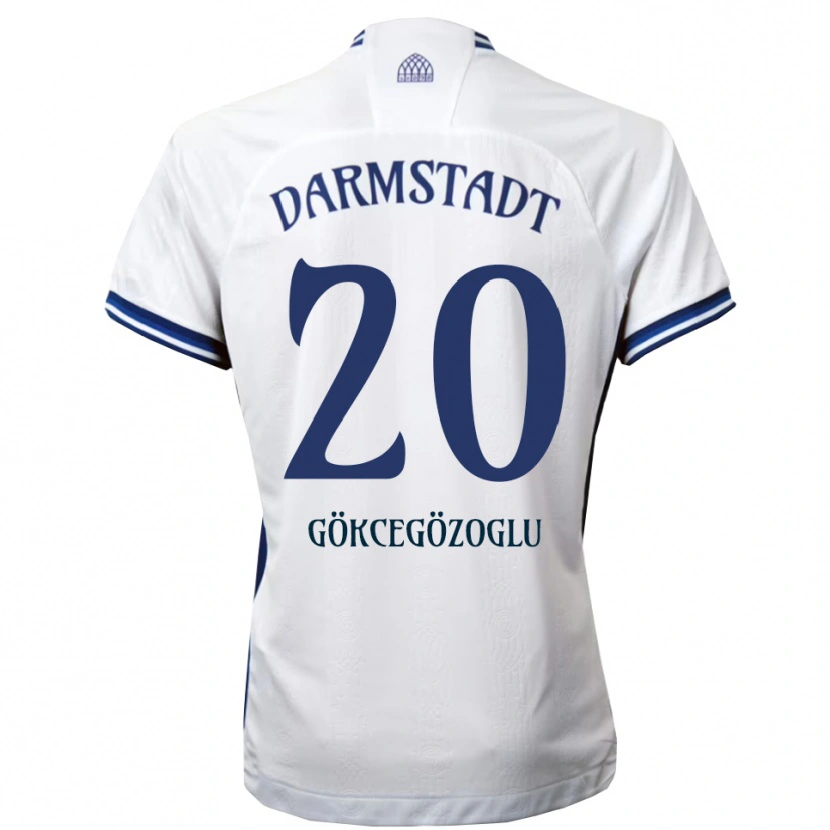Danxen Niño Camiseta Musa Gökcegözoglu #20 Blanco Azul 2ª Equipación 2025/26 La Camisa