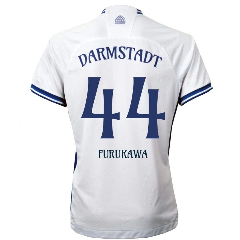 Danxen Niño Camiseta Yosuke Furukawa #44 Blanco Azul 2ª Equipación 2025/26 La Camisa