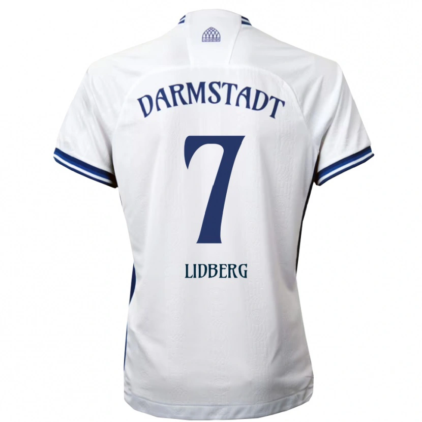 Danxen Niño Camiseta Isac Lidberg #7 Blanco Azul 2ª Equipación 2025/26 La Camisa