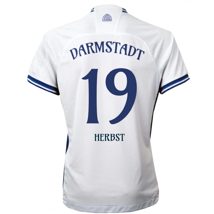 Danxen Niño Camiseta Milian Herbst #19 Blanco Azul 2ª Equipación 2025/26 La Camisa