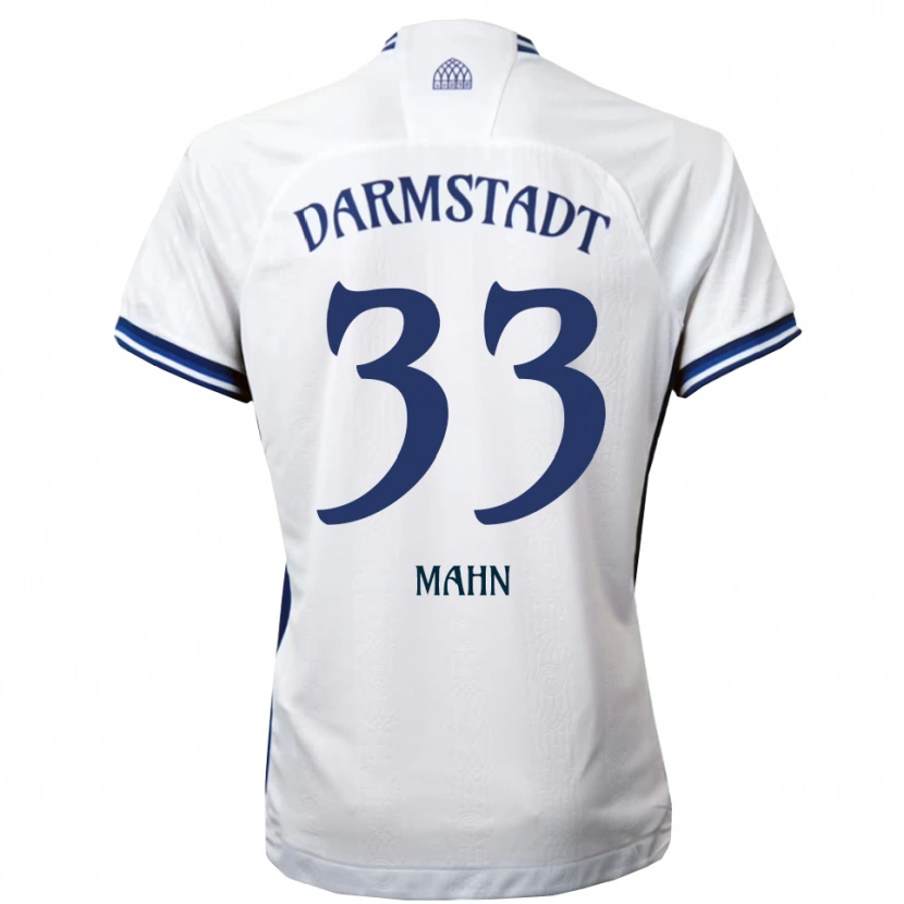 Danxen Niño Camiseta Jeremy Mahn #33 Blanco Azul 2ª Equipación 2025/26 La Camisa